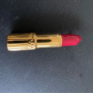 Vintage Gold and Red Lipstick Brooch